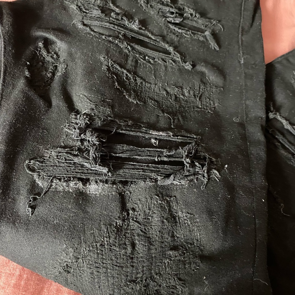 Mens Destroyed Deconstructed Represent Black Jeans - image 7